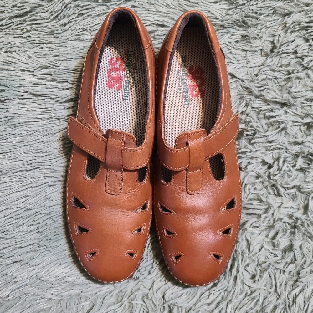 SAS Roamer Tripad Comfort Mary Jane ‎ Leather Loafers Shoes Women's 8.5 N EUC - Picture 3 of 8